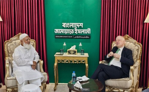 জার্মান রাষ্ট্রদূতের সঙ্গে জামায়াত আমিরের সাক্ষাৎ: অবাধ–সুষ্ঠু নির্বাচনে সহযোগিতা চাইলো দল