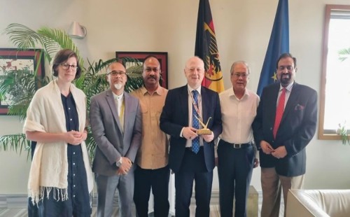 আনিসুল ইসলাম মাহমুদের জার্মান রাষ্ট্রদূতের সঙ্গে আলোচনা: নির্বাচন, দ্বিপাক্ষিক সম্পর্ক ও রাজনৈতিক দৃষ্টিভঙ্গি